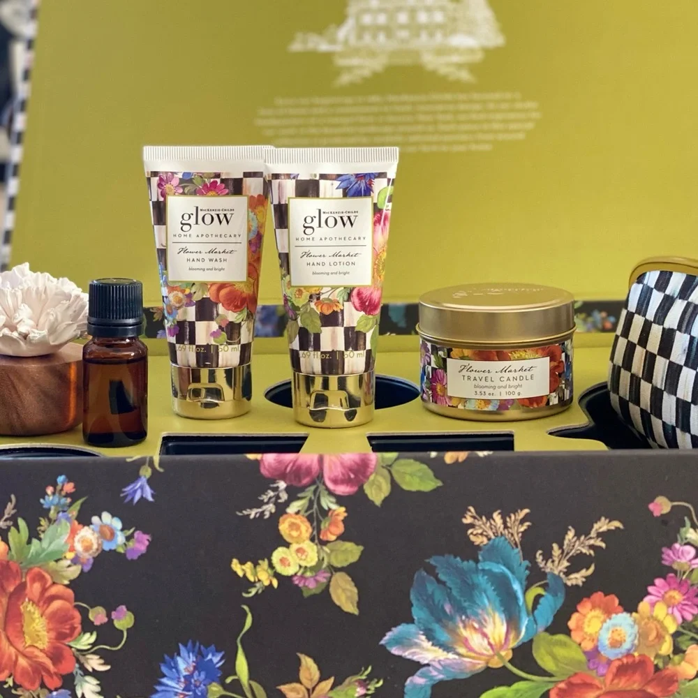 🌷 Sale🌷 MacKenzie-Childs Glo Flower Market Essentials Gift Set✨New✨ - Picture 3 of 7